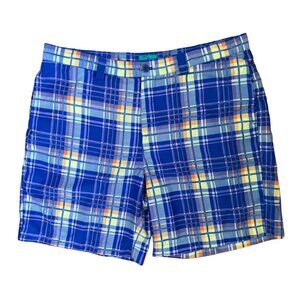 LIQUID FLOW Lightweight Preppy 8" Shorts in Bright Plaid  Golf  MEN'S 42W